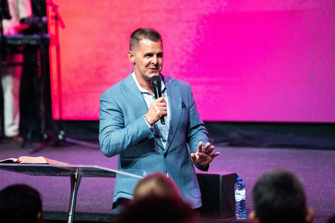Preaching the Gospel during a ministry meeting in the Netherlands